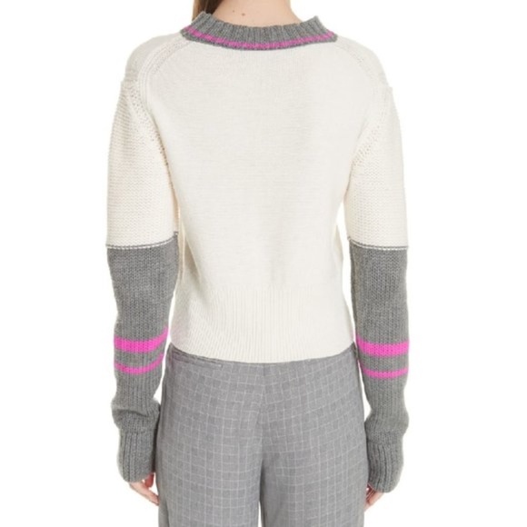 GREY JASON WU Colorblock Merino Wool Sweater - Picture 4 of 7